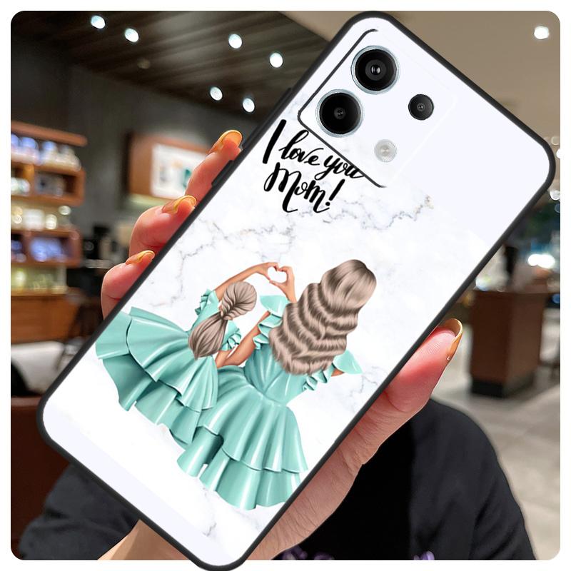 Baby Mother Brown Girl Family Case For Xiaomi Redmi Note 12 9 10 11 13 14 15 Pro Plus Cover For Redmi 13C 12C 10C 14C 15 C