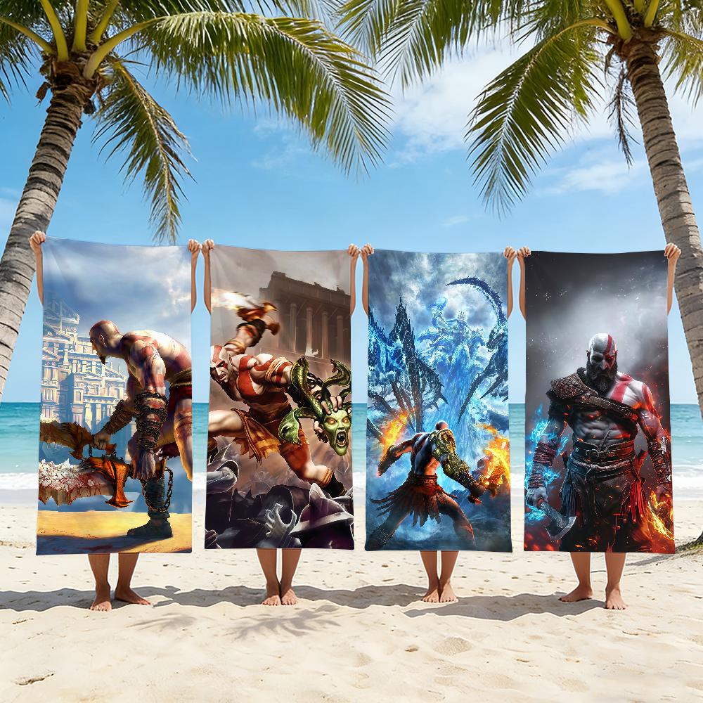 Game G-God Of War Towel Beach Shower Bath Travel Lightweight Skin Friendly for Pool Camping Cruise Summer