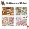 PET Die Cut Miniatures Scene Stickers Large Size Stacking Stickers  Children Gifts