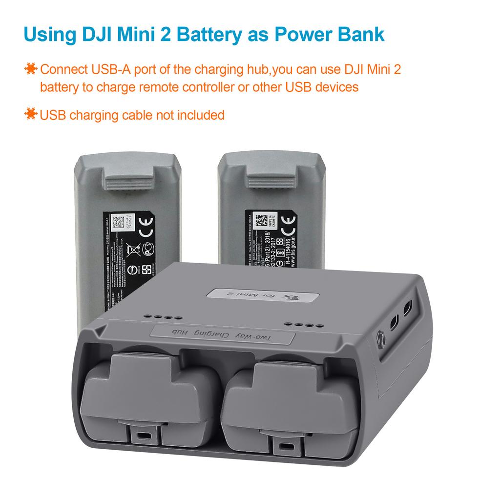 For DJI Mini 2/ Mini 2SE/ Mini 4K  Battery Charger Two Way Charging Hub for Mini 2/ Mini SE/ Mini 2 SE/ Mini 4K Accessories