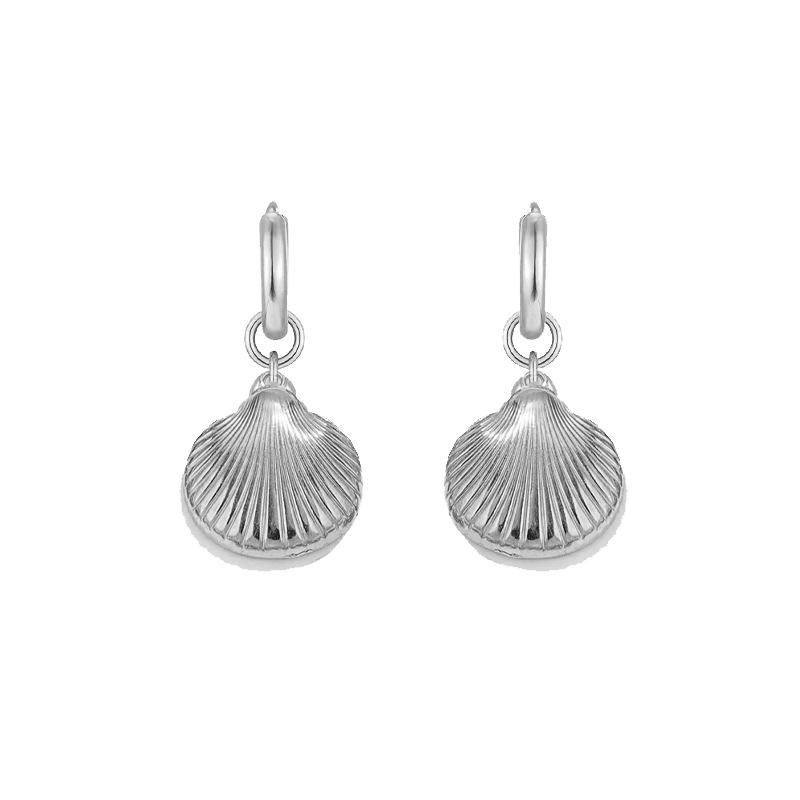 Ocean Series Shell Earrings: Fashionable Stainless Steel Pendant Jewelry for Women