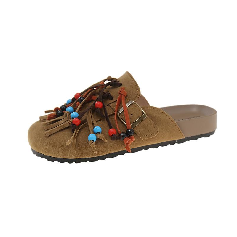 

Новые повседневные универсальные ежедневные туфли на плоской подошве с мягкой подошвой и полузакрытым носком в знаменитом стиле 42