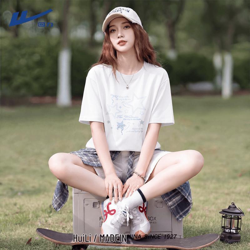Huili Women s 2026 Summer Pure Cotton Slimming T-Shirt 2XL