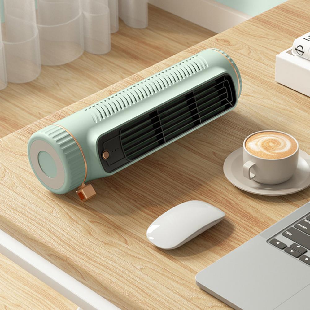 Quiet Tower Fan, Cordless Desktop Fan, Portable Air Conditioner, Adjustable 3 Speed Air Cooler, USB Rechargeable Personal Coolin