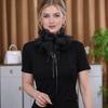 Изысканный воротник-жабо с оборками, многослойный съемный воротник, винтажный шейный воротник-жабо, искусственный воротник, женский