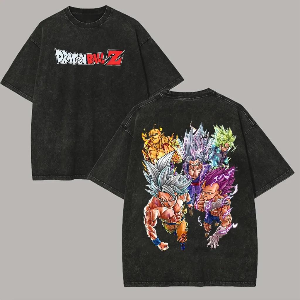 Oversized Dragon Ball Broly Anime T-shirt Man Women Vintage Washed Short Sleeve Tee Streetwear Loose Casual Top Summer Y2k 2026