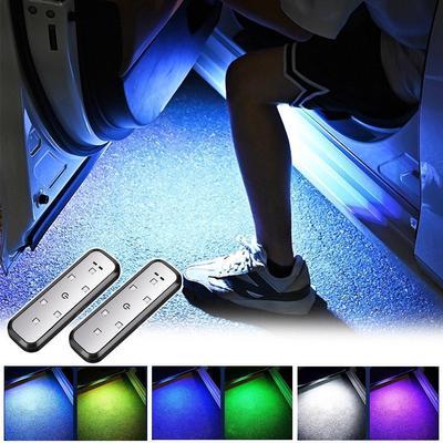 Luces LED para puerta de coche, luz de bienvenida, Control magnético, carga USB, puerta de apertura automática, lámpara de señal de emergencia anticolisión segura