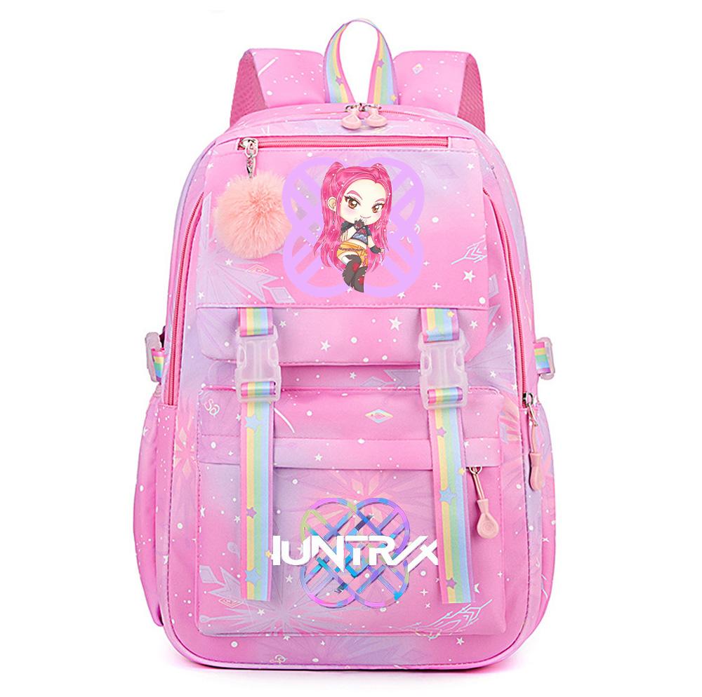 Anime K-Pop Demon Hunters Printed Large Capacity Waterproof Backpack Teenger Student Girl Boy Schoolbag Bookbag Women Large Capacity Travel Bag Gift