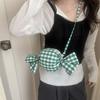 Sweet Candy Bag Grid Candy Bag Cloth Red Plaid Crossbody Bag Printed Shoulder Bag  Student