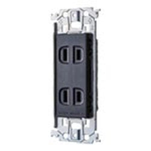 Panasonic Embedded Double Outlet with Metal Frame Matte Black WTL1502MB