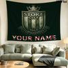 Arazzo Stampato Stoke City con Nome Personalizzato – Da Appendere alla Parete per Camere da Letto, Dormitori e Decorazioni per la Casa