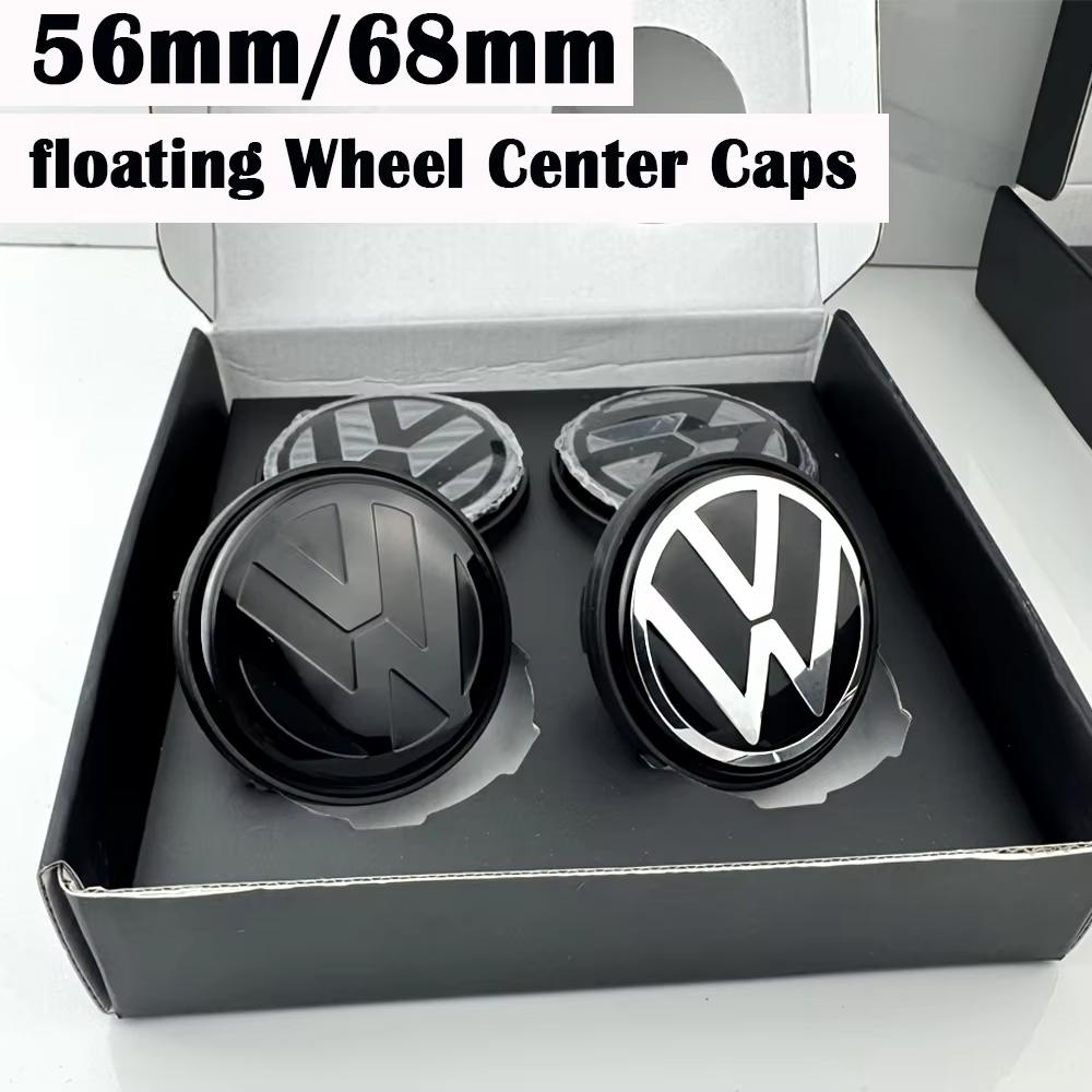 3B7601171 Floating Wheel Center Caps Hub Cover 4pcs 56mm 65mm For Volkswagen VW Golf 5 6 7 Passat B6 B7 B8 Tiguan Polo Jetta GTI QX1