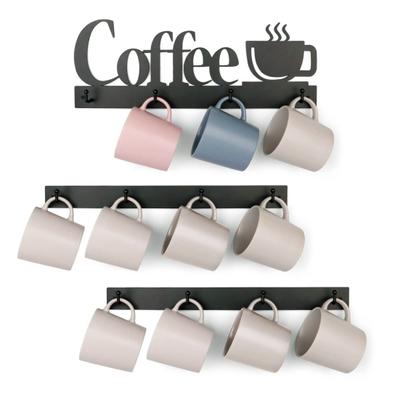 3 stk Veggmontert Krus Vegghylle Kaffekoppholder med Kraftig