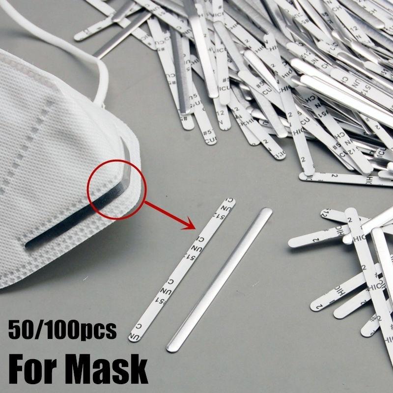 100X Aluminum Nose Bridge Strip Wire PE Wrapped Metal Self-adhesive Strips Clips 100X Aluminum Nose Bridge Strip Wire PE Wrapped Metal Self-adhesive Strips Clips