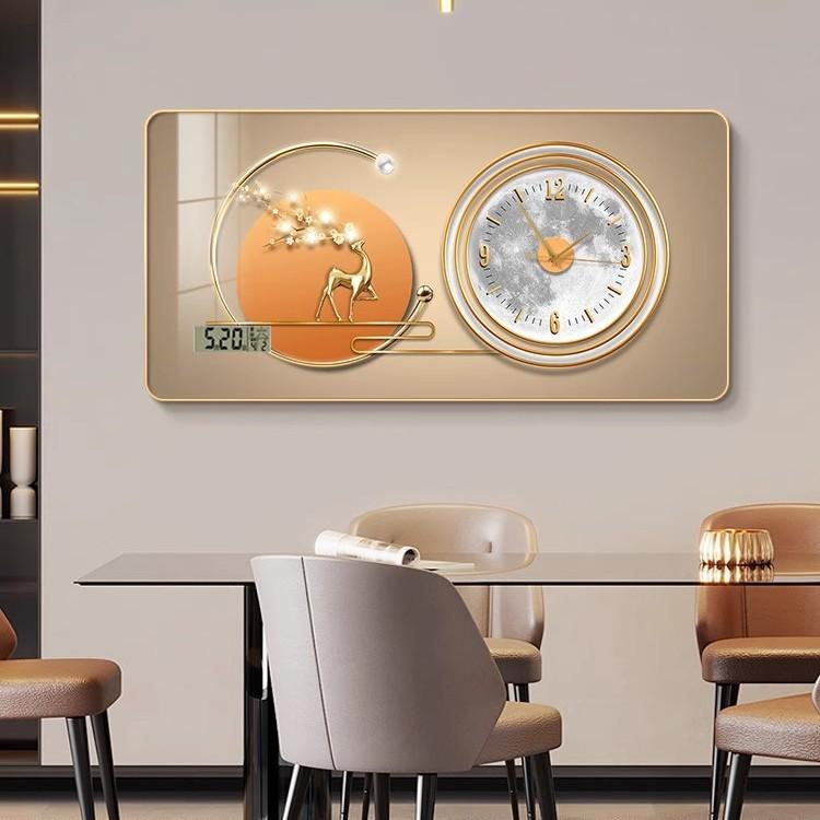 Clock Wall Clock Perpetual Calendar Electronic Watch Wall Hanging Modern Minimalist Restaurant Decorative Painting Hanging Watch