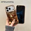 Phone Case: 2D Flat Lambskin Suitable for iPhone 18, 17, 16, 15, 14, 13 Pro Film Protective Case, Two Teddy Bears, Christmas and Halloween Gift