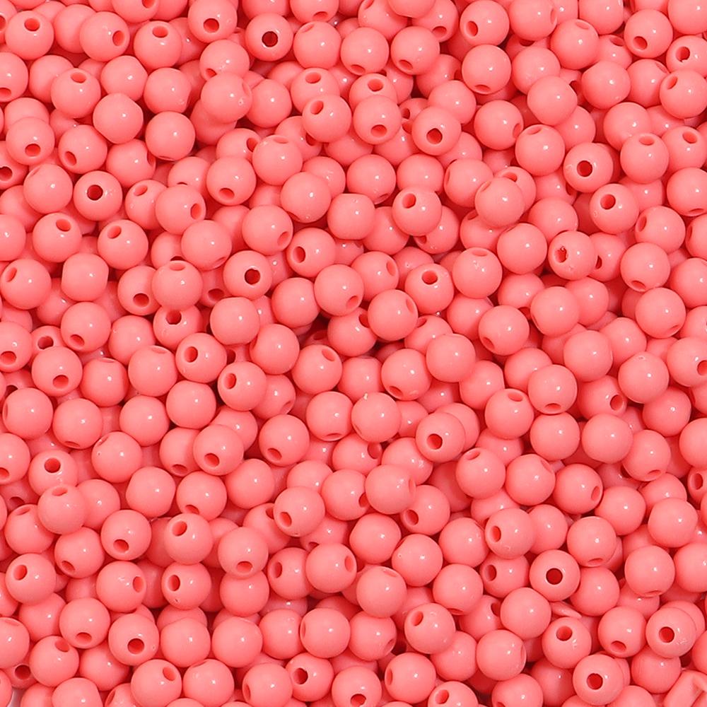 1000pcs/lot 5mm Solid Color Acrylic Round Beads Loose Spacer Mini Seed Bead For Jewelry Making DIY Bracelet Necklace Accessories