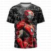 3D Printed Colorful Stripes T-Shirt For Men Color Splicing Graphic