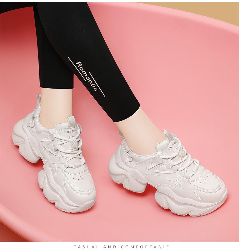Damen Schwarze Dad Shoes, Herbst/Winter 2025, Dicke Sohle, Modische Höhenverstärkung mit Plus-Samt, Kleine Füße Lässige Sneaker.