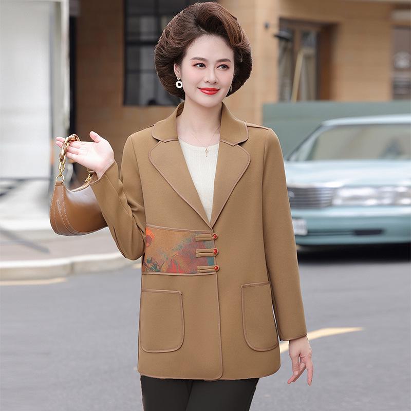 2025 Autumn National Style Jacket: Fashionable, Age-Reducing Suit for Middle-Aged & Elderly Women