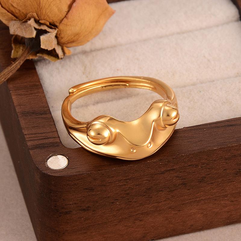 Retro simple geometric ring, high-end sense niche and versatile new twist winding opening ring