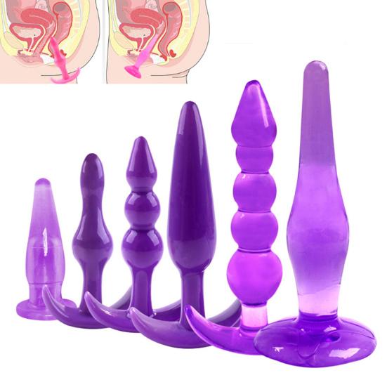 6Pcs/Set Anal Trainer Kit Butt Plugs Couple Flirting Sex Toy Prostate Massager