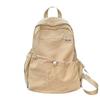 School bag new casual backpack travel versatile solid color light large capacity student bag