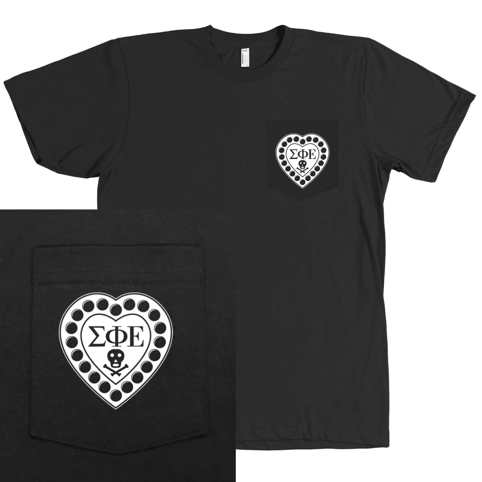 Sigma Phi Epsilon Fraternity Bella + Canvas POCKET Shirt Sig Ep Heart NEW L