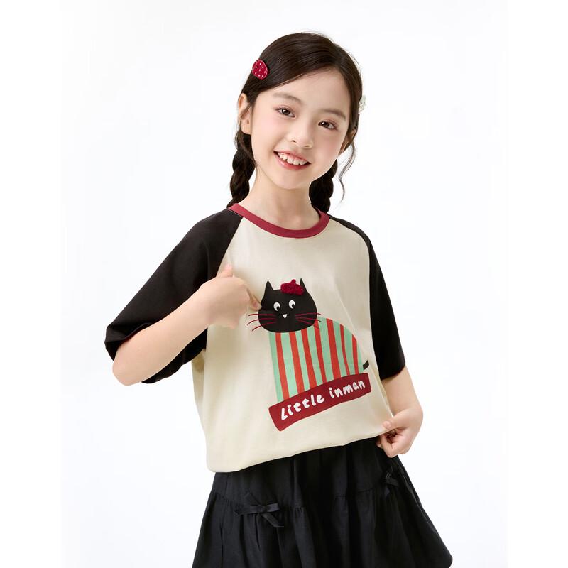 Girls' Casual Printed Cotton Short Sleeve T-shirt