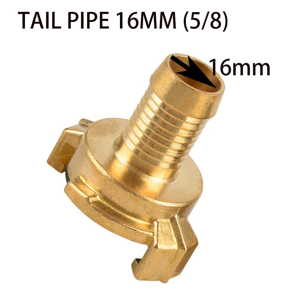 Quick Connect Brass Hose Section Adapter For German Garden System Industry Workshop Water Pipe Fittings 1 Pack