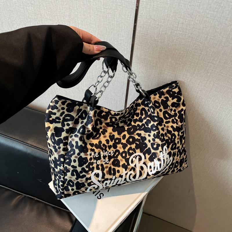 

2025 Летняя Мода Леопардовый Принт Женские сумки женские нейлоновые Повседневные Модные Премиальная Текстура Большая Вместимость Сумки через плечо разноцветный