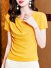 Women Draped Cowl Neck Mesh Spliced Long Sleeve Top Elegant Commute Solid Color Sheer Mesh Undershirt Spring Autumn Basic Blouse