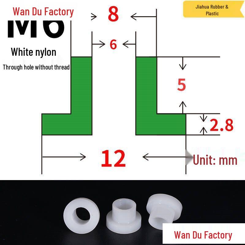 T-Shaped Nylon Insulating Bushing Spacer for M3-M35 Threads