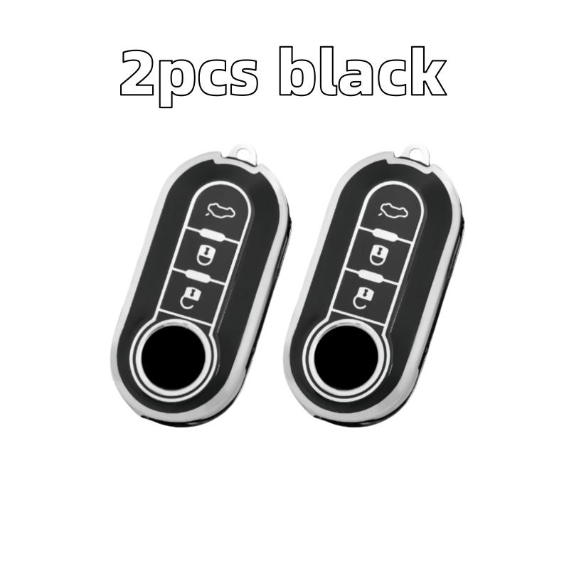 

2pcs Car Key Case Covers For Fiat 500 Ducato Panda 500L Punto Lancia Musa For Citroen