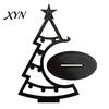 Minimalist Seasonal Tabletop Decor 3D Printed Christmas Tree Desktop Ornament, Decorative Hollow Figurine with Ornaments Stable Base for Home