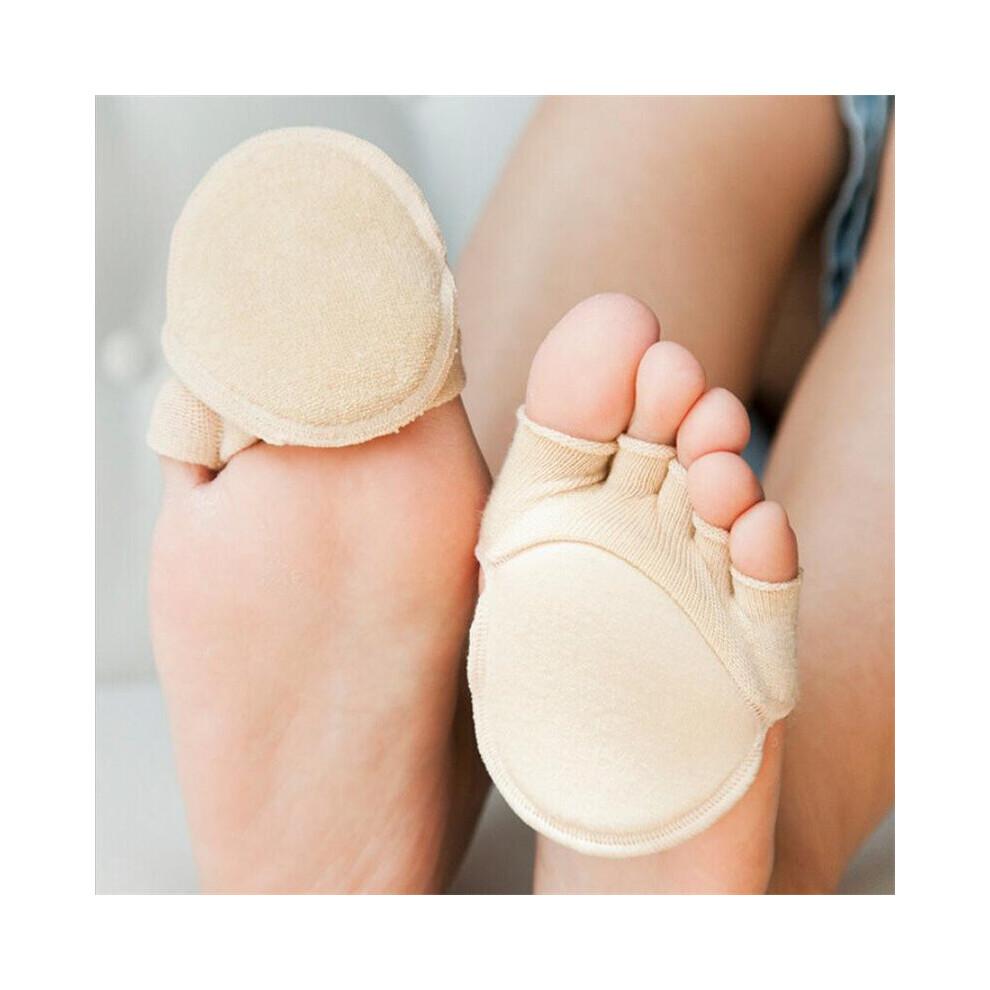 1Pair Cotton Half Insoles Pads Foot Care Insoles Forefoot Pain Relief Massaging Gel Metatarsal Toe Support Pads Insoles Forefoot