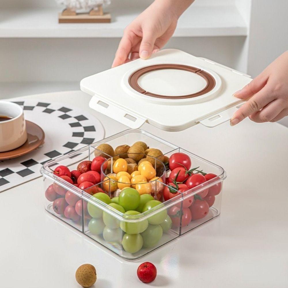 Fresh-keeping Divided Storage Box Sealed Snack Containers Seasoning Storage Box  Refrigerator