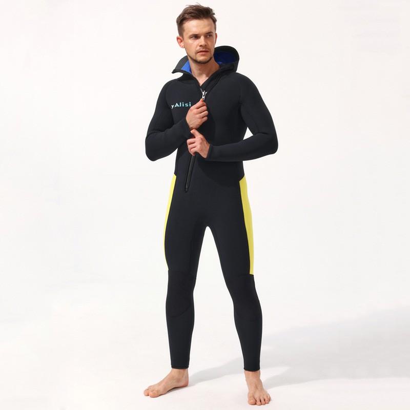 Diving Wetsuit Men 3/5/7mm Neoprene Hooded Surfing Snorkeling Warm Full Suit