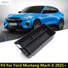 Central Console Armrest Storage Box Container Organizer Phone Holder Tray Accessories Interior For Ford Mustang Mach-E