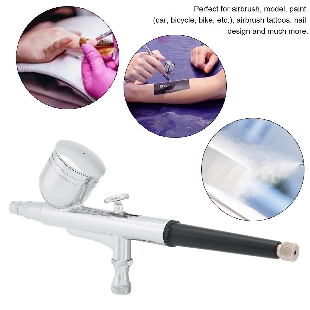 Doppelwirkungs-Airbrush-Kompressor-Set Craft Kuchenfarbe Kunst Spritzpistolen-Set Werkzeuge