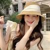 Gentle Literary and Artistic Big Brim Sunshade Straw Hat Women's Summer Fashion Travel Foldable Seaside Sunscreen Bucket Hat