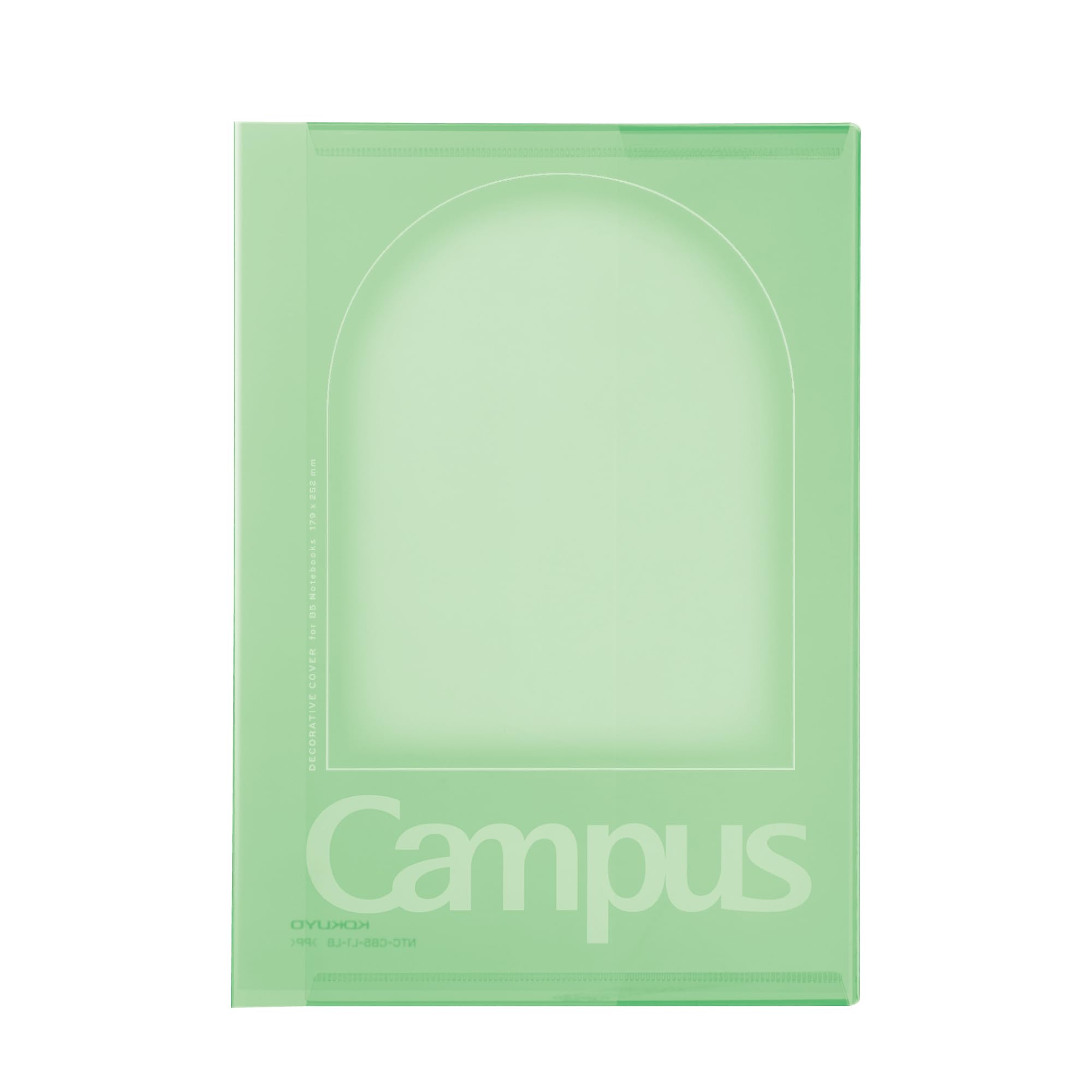 KOKUYO Campus Clear Notebook Cover with Customizable Cover Positive Relaxing Design B5 Size Citrus Green - & - - - NTC-CB5-L1-LG