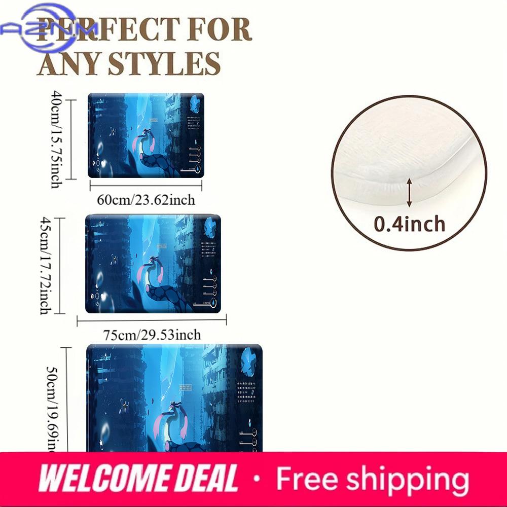 Milotic Pokemon Game UI Deep Sea Ruins Print Soft Non Slip Absorbent Indoor Home Entryway Bathroom Doormat Floor Rug Mat
