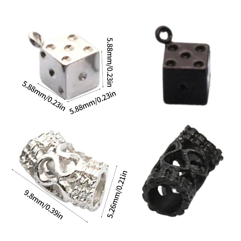 Sturdy Alloy Dices Charm Pendant Vintage Dragon Designs Fashion Jewelry Accessory for Necklace Bracelet Craft Supploes
