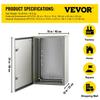 NEMA Steel Enclosure, 24 x 16 x 10\'\' NEMA 4X Steel Electrical Box, IP66 Waterproof & Dustproof, Outdoor/Indoor Electrical Junction Box, with