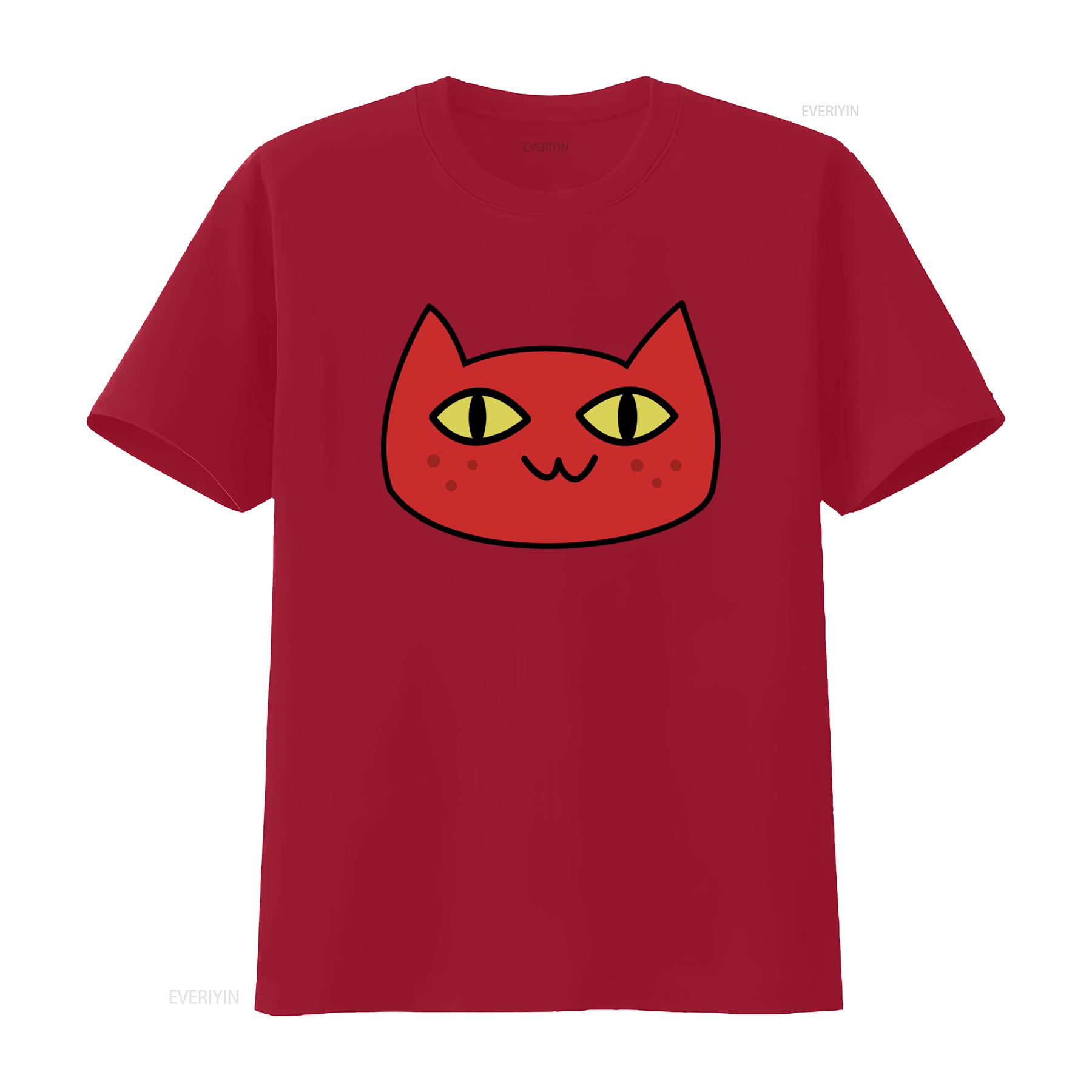 Marceline Red Cat Face Print Classic T Shirt For Princess Bubble Design Worldwide Shipping 5 Star Reviews vintage Washed homme S