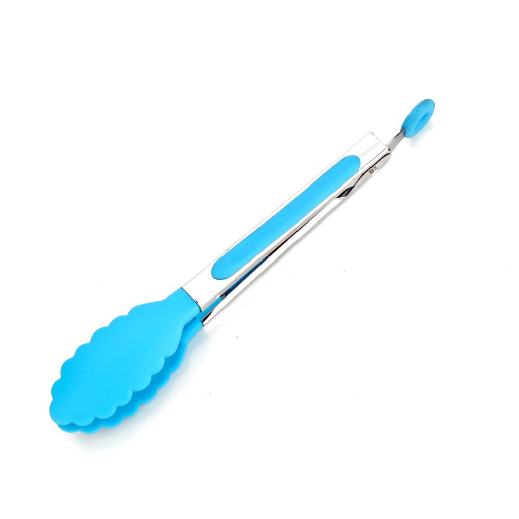 1 st Köks Silikongel Nylon Matklämma Rostfritt Stål 8 tum Bröd Matklämma
