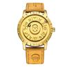 Fashion Leather Watch Men Creative Rolling Pointer Design Watch Men Casual Business Military Men's Quartz WristWatches