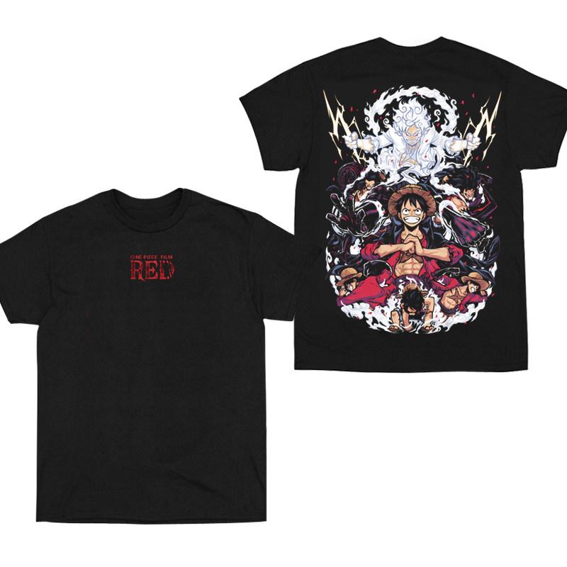 

One Piece Luffy Graphic Printed Tshirt Anime Cotton Comfortable Parentchild Clothing S