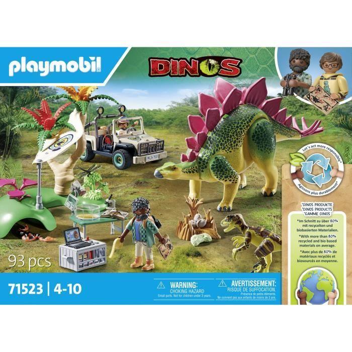 Playmobil 71523 campement des explorateurs dinosaures, dinos, 93 pièces, dès 4 ans